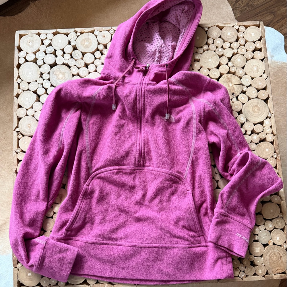 The North Face Pink Half-Zip Fleece Hoodie